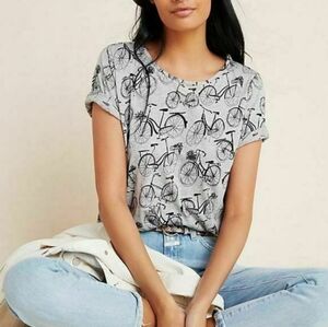 Anthropologie - Bicycle Print Weekender Tee - Size S